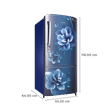 SAMSUNG Stylish Grande 183 Litres4 Star Direct Cool Single Door Refrigerator with Anti Bacterial Gasket (RR20C1724CU/HL, Camellia Blue)_3