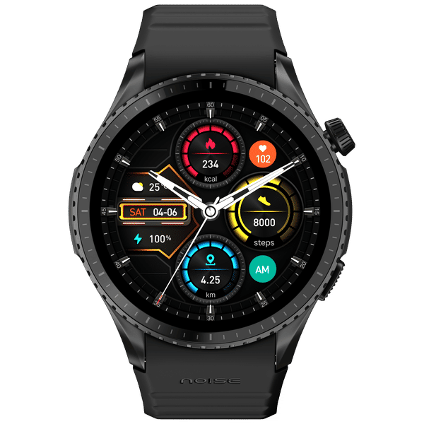 noise Origin Smartwatch with Activity Tracker (37.08mm AMOLED Display, 3ATM Water Resistant, Jet Black Strap)_1