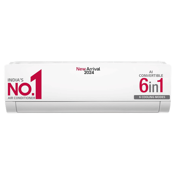 LG TS 6 in 1 Convertible 1 Ton 5 Star Dual Inverter Split AC with AI Technology (Copper Condenser, TS-Q14ENZE)_1