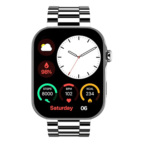 noise ColorFit Ultra 3 Smartwatch with Bluetooth Calling (49mm AMOLED Display, IP68 Water Resistant, Silver Elite Edition Strap)_1