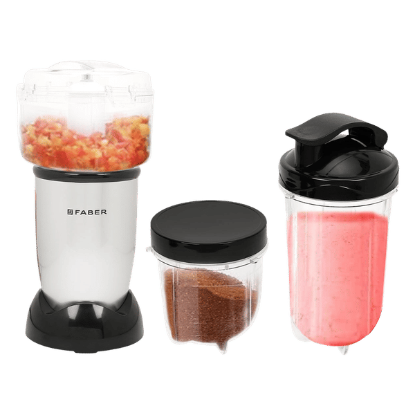 FABER Sportz 400 Watt 3 Jars Mixer Grinder Blender (20000 RPM, Precise Overheat Protector, Silver)_1
