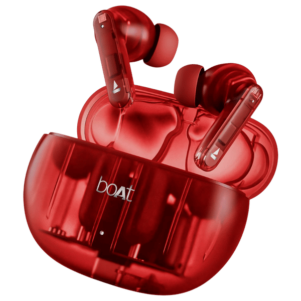 boAt Airdopes 191 ANC TWS Earbuds with Active Noise Cancellation (IPX5 Splash Resistant, 4Mics ENx, Pellucid Red)_1