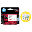 HP 47 Original Advantage Ink Cartridge (6ZD61AA, Tri-Color)_2