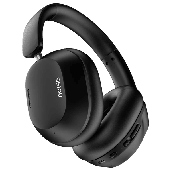 noise Airwave Max 5 Bluetooth Headphone with Mic (Adaptive Hybrid ANC, On Ear, Carbon Black)_1