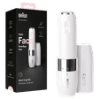 BRAUN FS1000 Cordless Wet & Dry Trimmer for Upper Lips, Chin & Cheeks for Women (With Smart light, White)_1