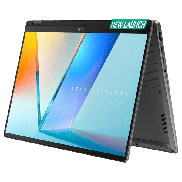 ASUS Vivobook 1 Flip Intel Core Ultra 7 256V Touchscreen 2-in-1 Laptop (16GB, 512GB SSD, Windows 11 Home, 14 inch OLED Display, MS Office Home 2024, Matte Gray, 1.57 KG)_1