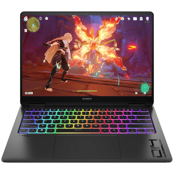 HP Omen 14 fb0007TX Intel Core Ultra 7 Gaming Laptop (16GB, 1TB SSD, Windows 11 Home, 8GB Graphics, 14 inch 120 Hz OLED Display, NVIDIA GeForce RTX 4060, MS Office 365, Shadow Black Aluminum, 1.63 KG)_1