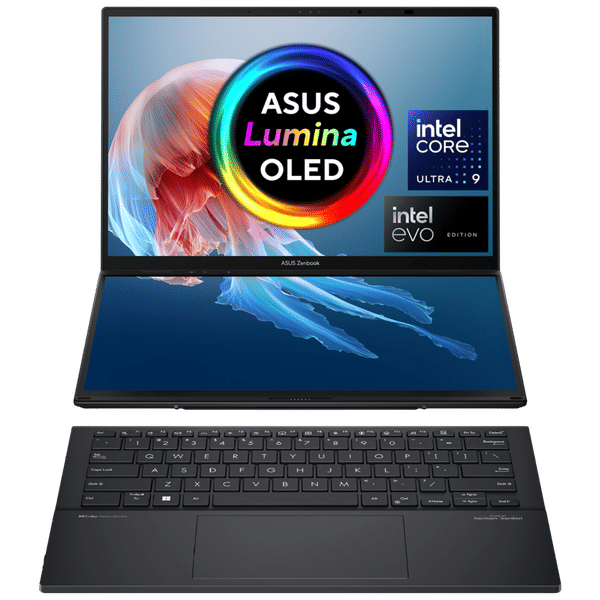 ASUS Zenbook Duo UX8406MA-QL961WS Intel Core Ultra 9 Touchscreen Thin & Light Laptop (32GB, 1TB SSD, Windows 11 Home, 14 inch Full HD OLED Display, MS Office Home & Student 2021, Inkwell Gray, 1.65 KG)_1