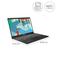 MSI Modern 15 H B13M 225IN Intel Core i7 13th Gen Business Laptop (16GB, 512GB SSD, Windows 11 Home, 15.6 inch Full HD IPS Display, MS Office 2021, Classic Black, 1.9 KG)_2
