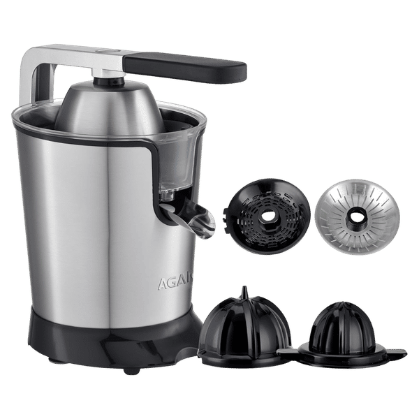 AGARO Regency 350 Watt 1 Jar Electric Citrus Juicer (Stainless Steel Body, Silver and Black)_1