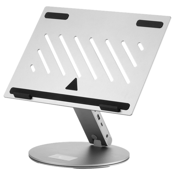 Croma Stand For Laptops Up to 15.6 Inch (Built-in Type-C hub, Silver)_1