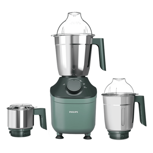 PHILIPS 800 Watt 3 Jars Mixer Grinder (MicroGrind Technology, Green)_1