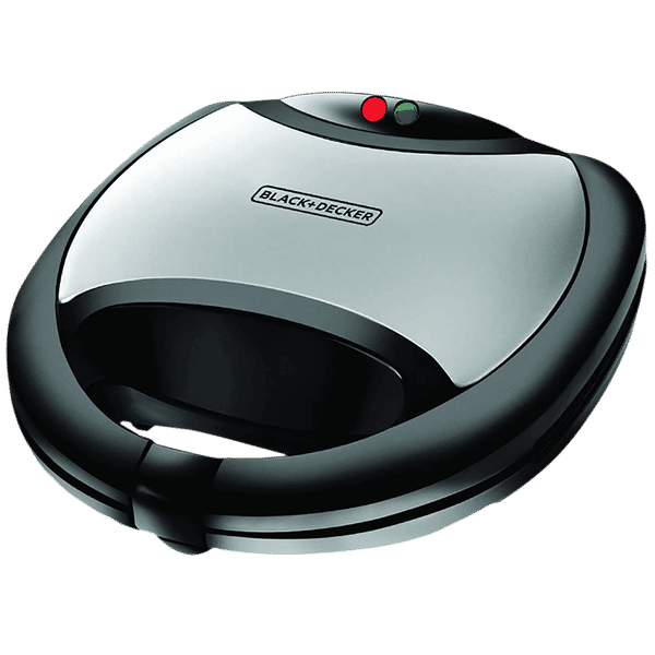 BLACK&DECKER TS2020 750W 2 Slice Sandwich Maker with Thermostat Control (Black & Silver)_1