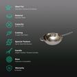 sabichi Haden Essential 2.5L Non Stick Stainless Steel Kadhai (Induction Compatible, Tapered Shape & Mirror Polish, Silver)_3