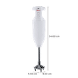 Rico HBCJ 150 Watt Hand Blender with 5 Attachments (Copper Motor, White)_3