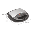 Sunflame SF-111 750W 2 Slice Grill Sandwich Toaster with In-built Safety Fuse (Black & Silver)_2