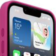 Apple MD3W4ZM/A Soft Silicon Back Cover for iPhone 16e (Soft Microfiber Lining, Fuchsia)_4