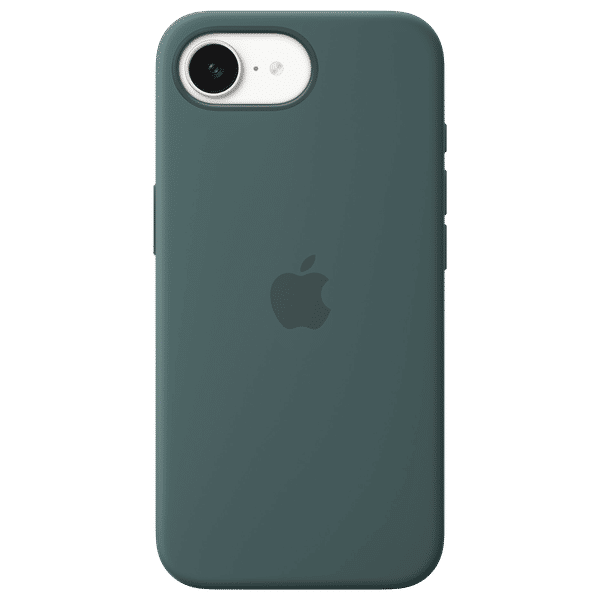 Apple MD3X4ZM/A Soft Silicon Back Cover for iPhone 16e (Soft Microfiber Lining, Lake Green)_1
