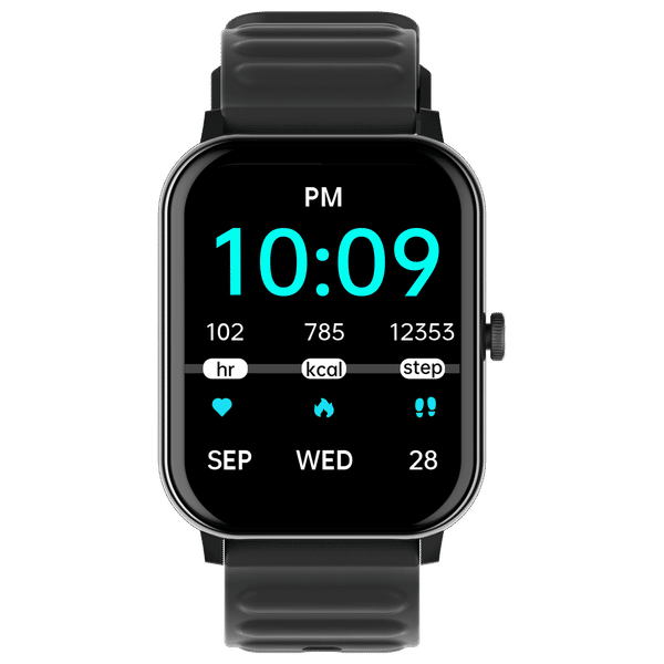Croma STRIDE IS Smartwatch with Bluetooth Calling (48.51mm IPS Display, IP68 Water Resistant, Black Strap)_1