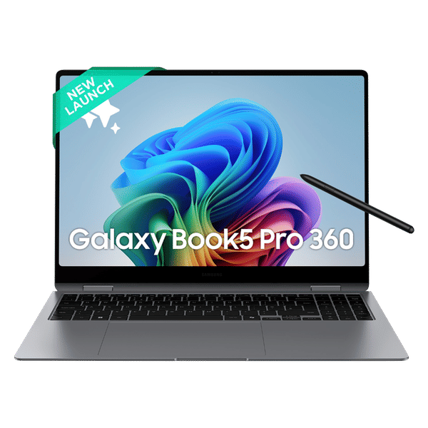 SAMSUNG Galaxy Book5 Pro 360 Intel Core Ultra 7 Touchscreen 2-in-1 Laptop (16GB, 512GB SSD, Windows 11 Home, 8GB Graphics, 15.9 inch WQXGA Plus AMOLED Display, MS Office 2021, Gray, 1.69 KG)_1