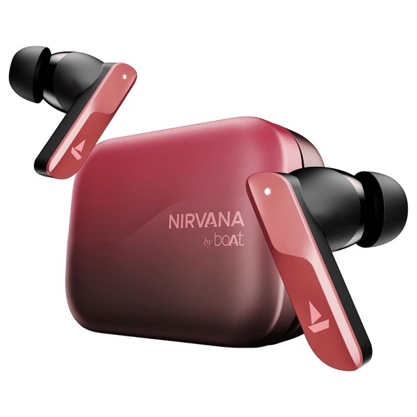 boAt Nirvana X TWS Earbuds with AI Noise Cancellation (IPX5 Water Resistant, Fast Charge, Galactic Red)_1