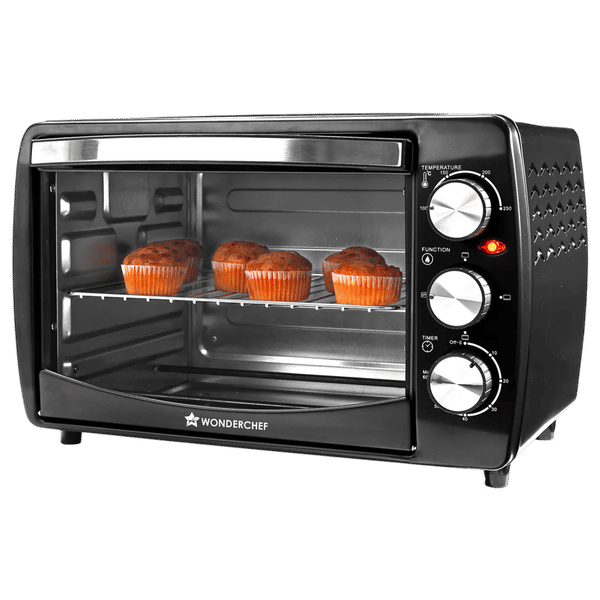 WONDERCHEF 19L Oven Toaster Grill with Customised Time & Temperature Control (Black)_1