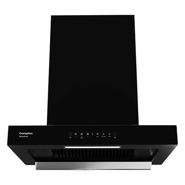 Crompton SensoSmart 60cm 1620m3/hr Ducted Auto Clean Wall Mounted Chimney with Touch Control Panel (Midnight Black)_1