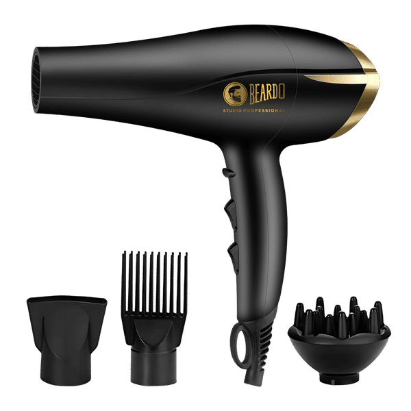 BEARDO Studio Professional Tornado Hair Dryer with 3 Heat Settings & Cool Shot (EHD+ Technology, Black)_1