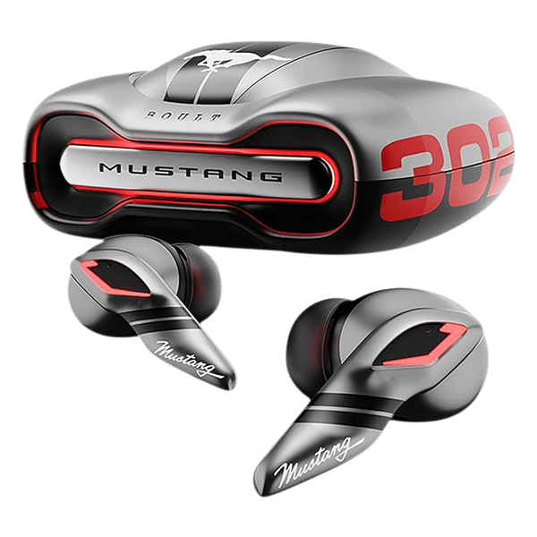 BOULT AUDIO Mustang Torq FGTW196SVR TWS Earbuds with Environmental Noise Cancellation (IPX5 Water Resistant, Lightning Boult Fast Charging, Silver)_1