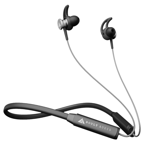 BOULT AUDIO GX Charge RGNB156BLK Neckband with Environmental Noise Cancellation (IPX5 Water Resistant, Lightning Boult Fast Charging, Black)_1