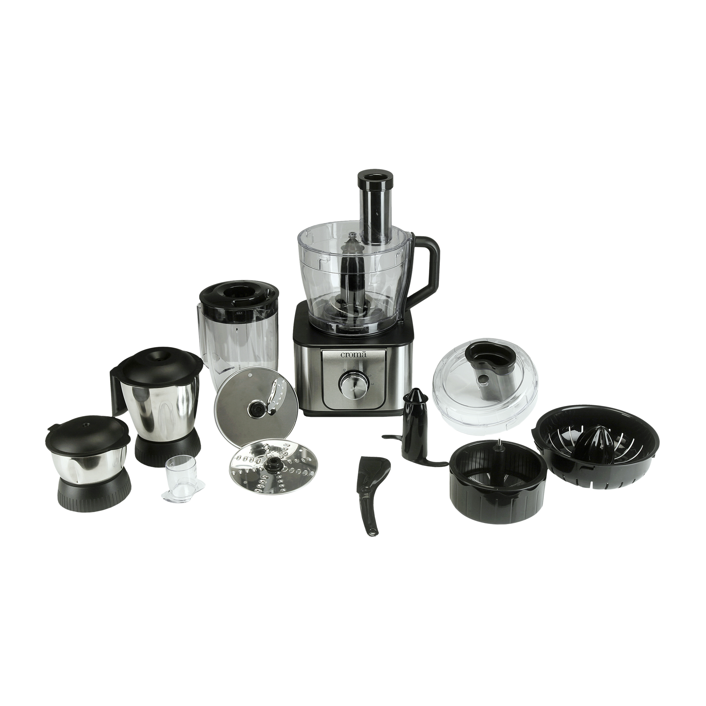Croma 1000 Watt Food Processor with 2 Blades (Silver/Black)_1