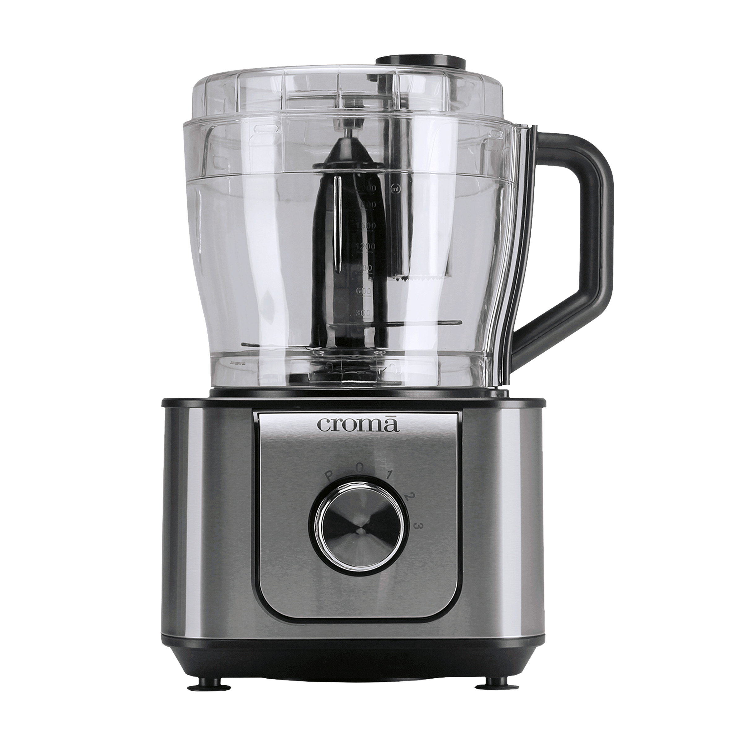 Croma 1000 Watt Food Processor with 2 Blades (Silver/Black)_3