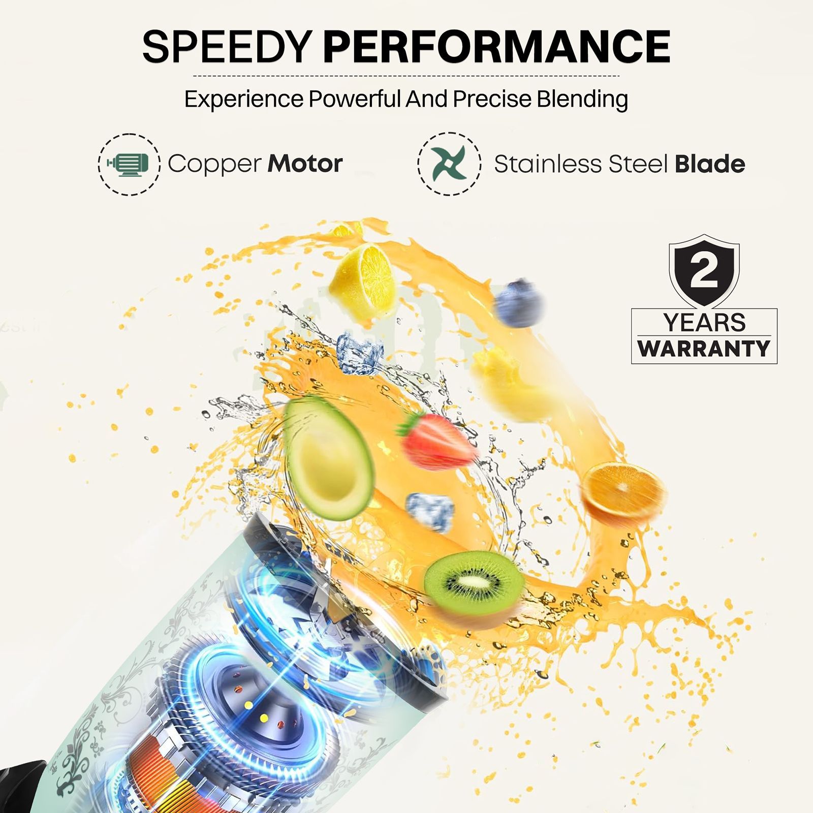 Croma Personal 450 Watt 3 Jars Blender (3 Speed Control, Teal Green) Croma Personal 450 Watt 3 Jars Blender (3 Speed Control, Teal Green)_16