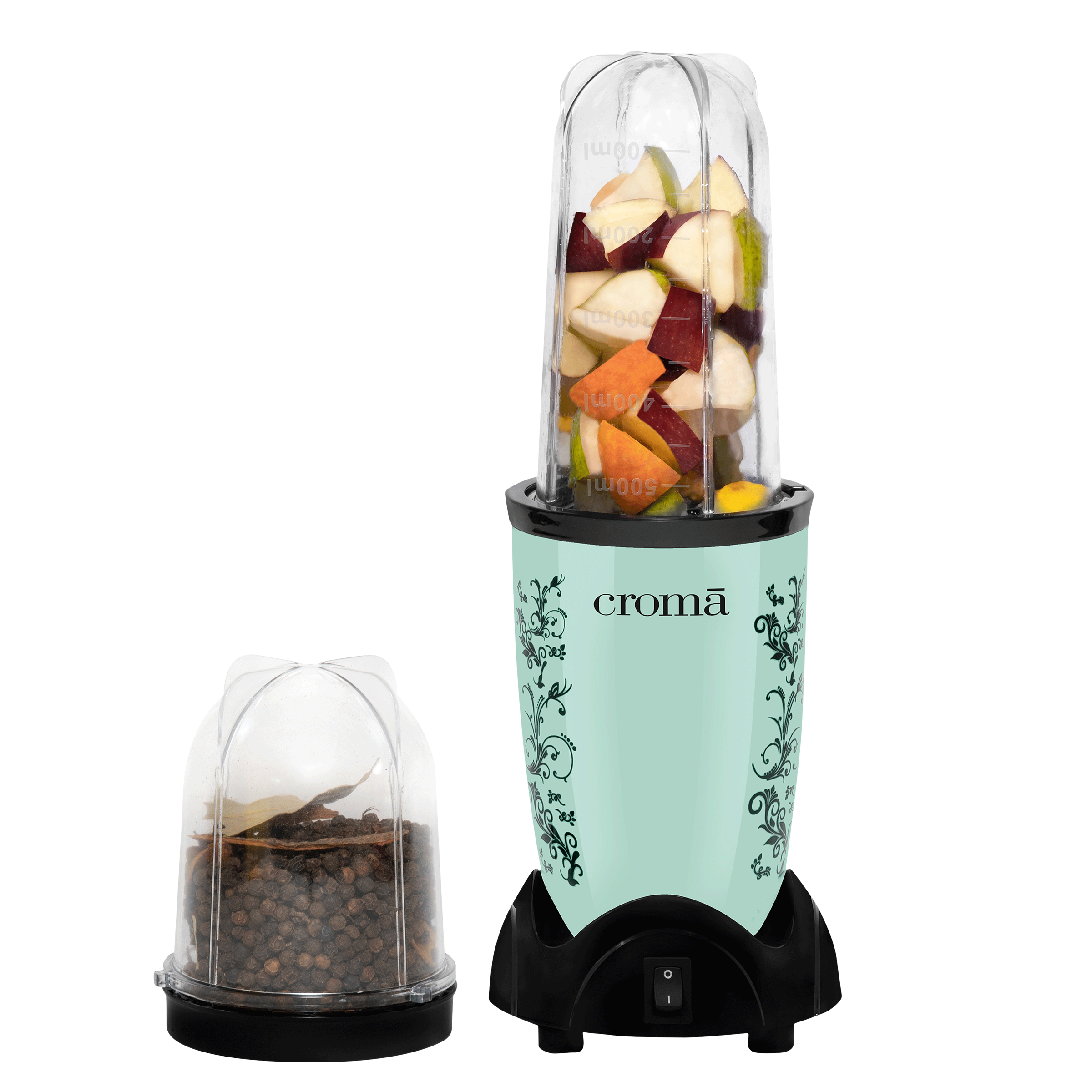 Croma Personal 450 Watt 5 Jars Blender (21500 RPM, Overload Protection, Teal Green)_4