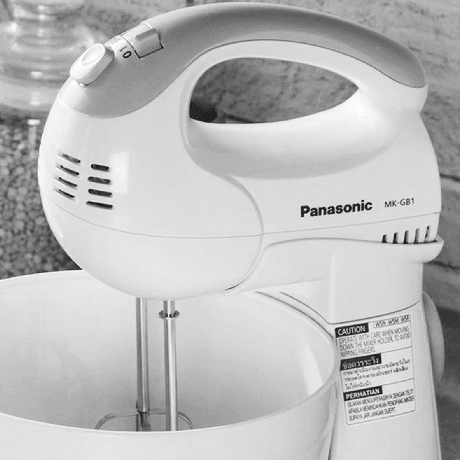 Panasonic 200 Watts Stand Mixer (2 Attachments, 5 Speed Selection, MK-GB1, White)_6
