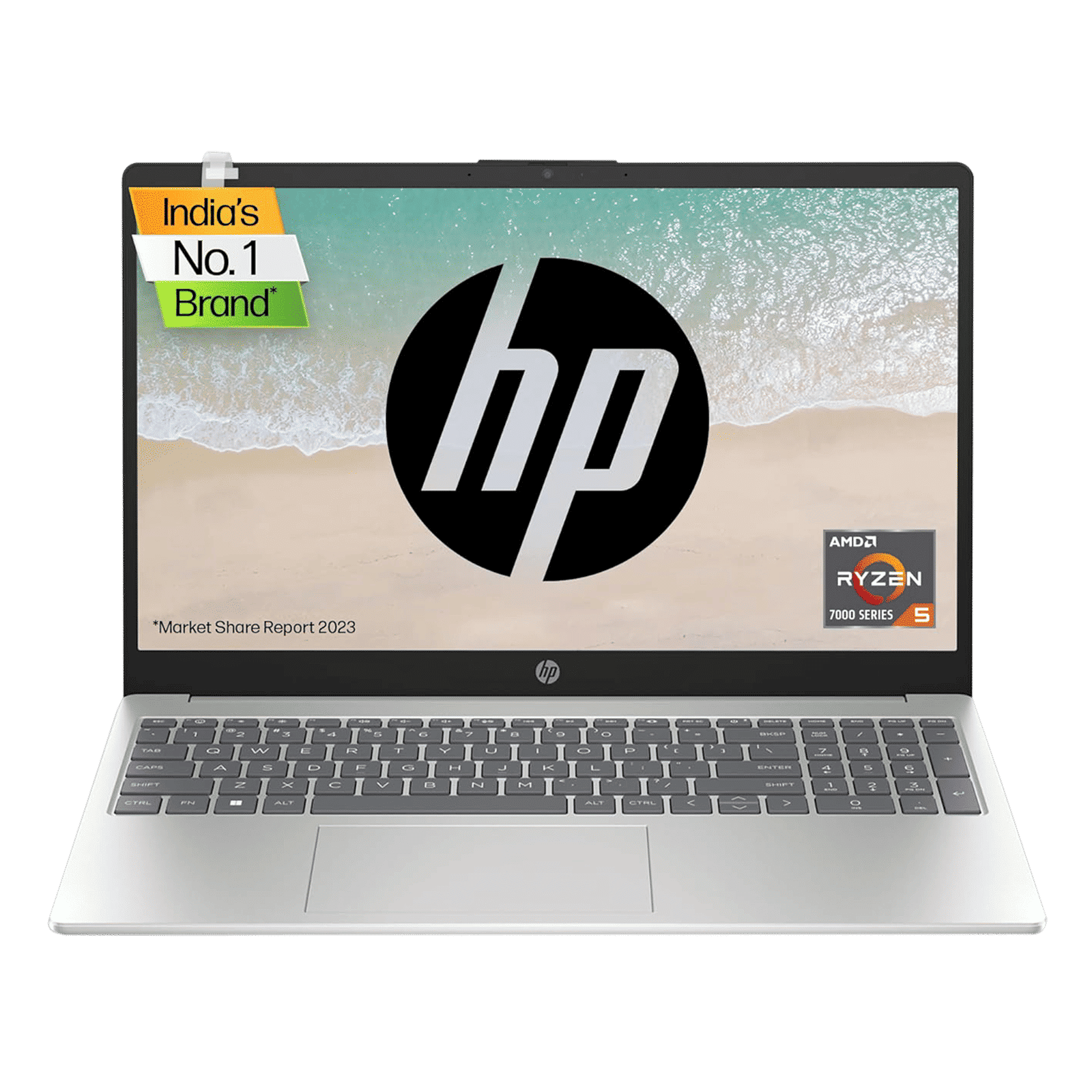 HP 15-fc0028AU AMD Ryzen 5 (15.6 inch, 8GB, 512GB, Windows 11, MS Office 2021, AMD Radeon, FHD Display, Natural Silver, 7L032PA)_1