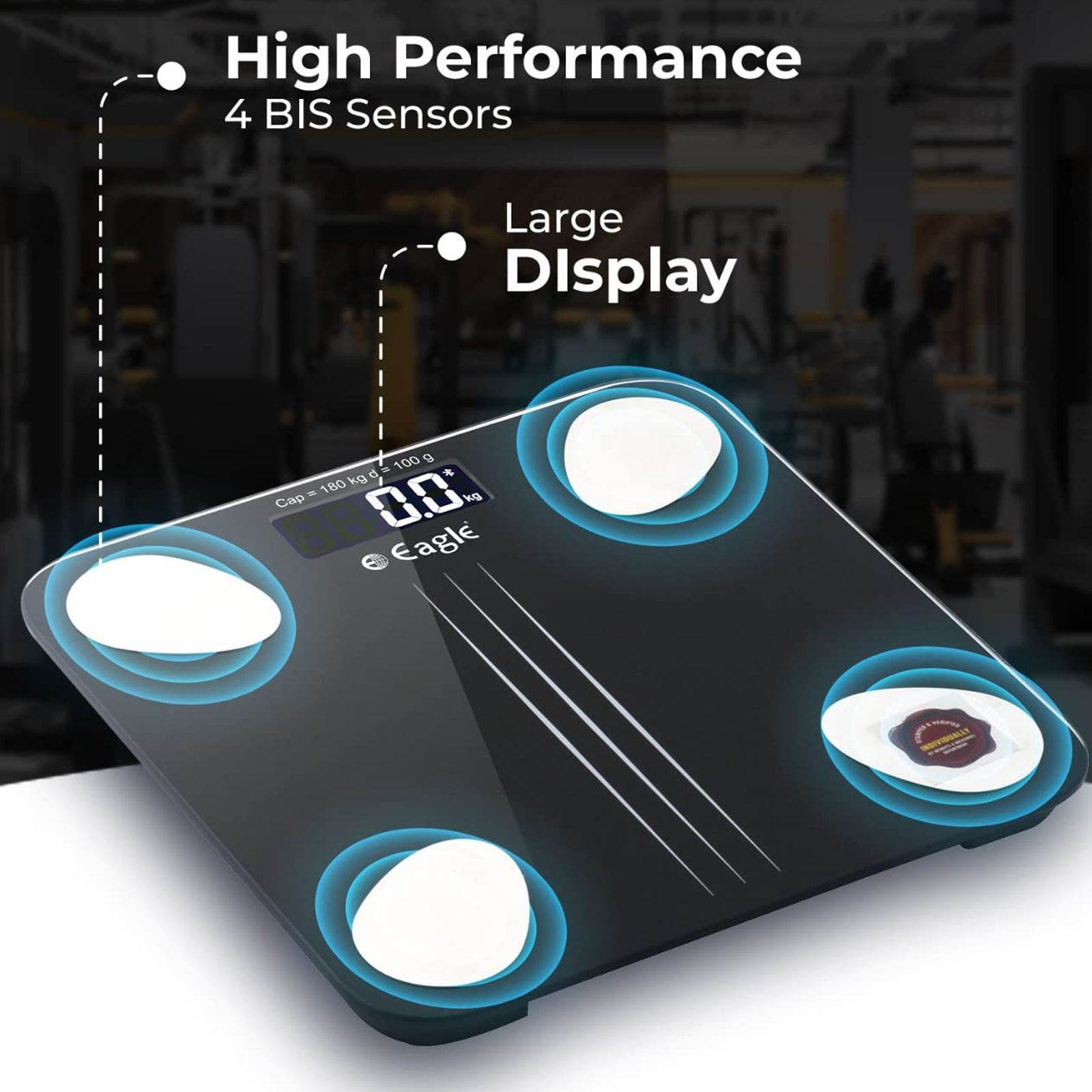 Eagle Weight Scale (15 Vital Body Parameteres, EEP1001A, Black)_3