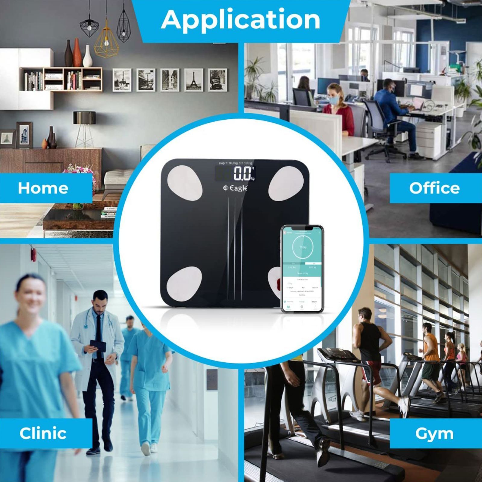 Eagle Weight Scale (15 Vital Body Parameteres, EEP1001A, Black)_4