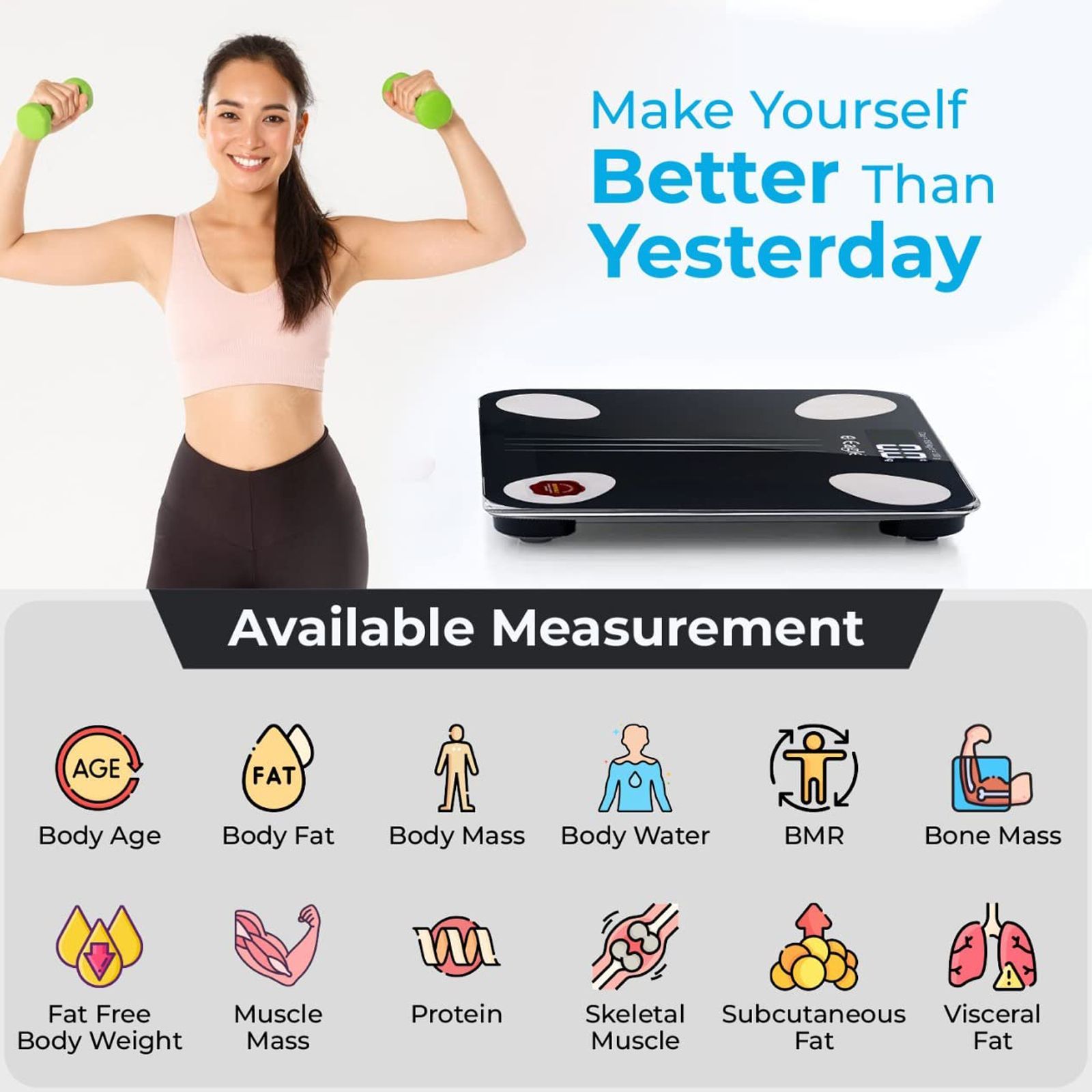 Eagle Weight Scale (15 Vital Body Parameteres, EEP1001A, Black)_5