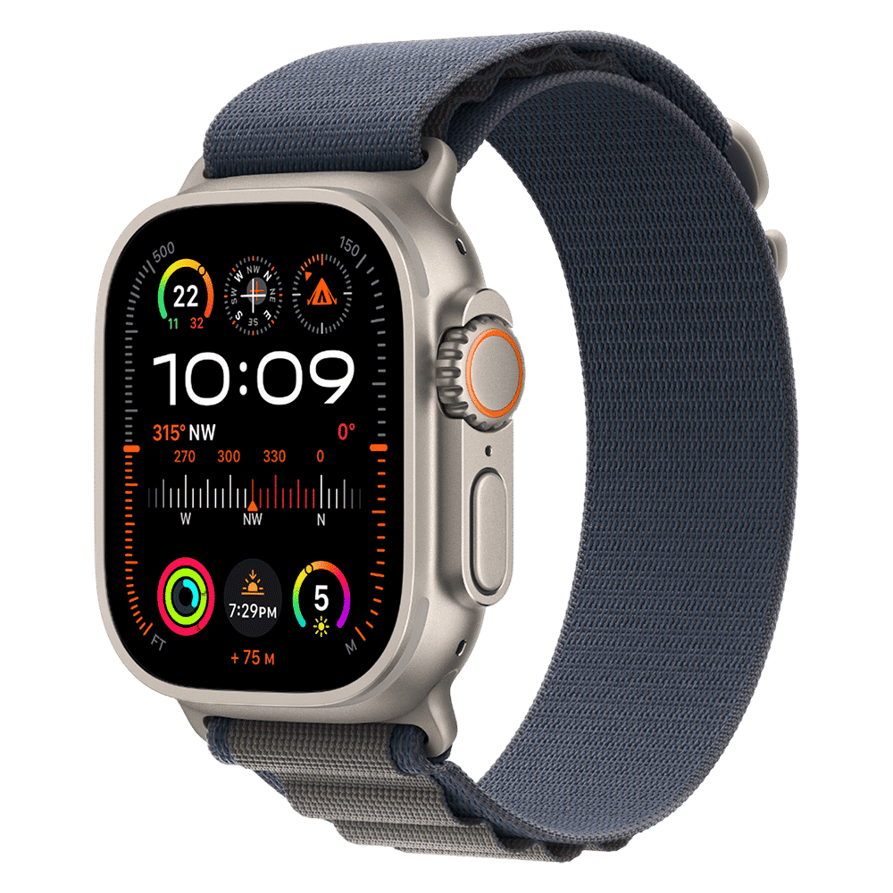 Apple Polyester & Spandex Alpine Loop for Apple Watch (44mm / 45mm / 49mm, Medium) (Corrosion Resistant, Blue)_2