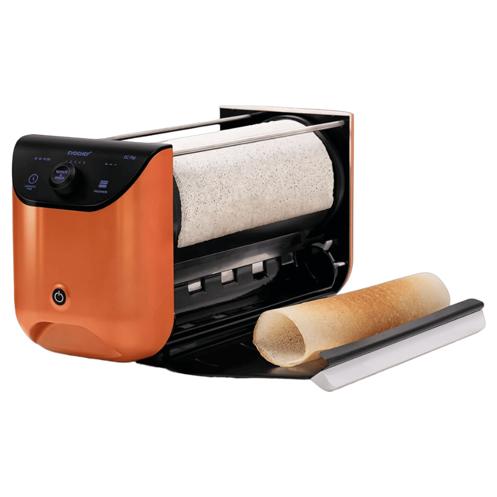 EVOCHEF EC Flip 1600W Dosa Maker with Touch Controls (Metallic Orange)_1
