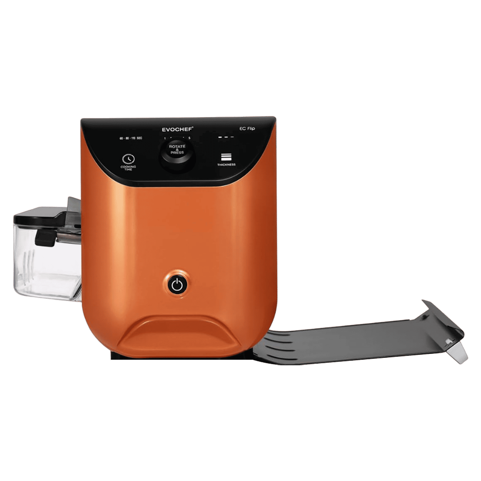 EVOCHEF EC Flip 1600W Dosa Maker with Touch Controls (Metallic Orange)_3