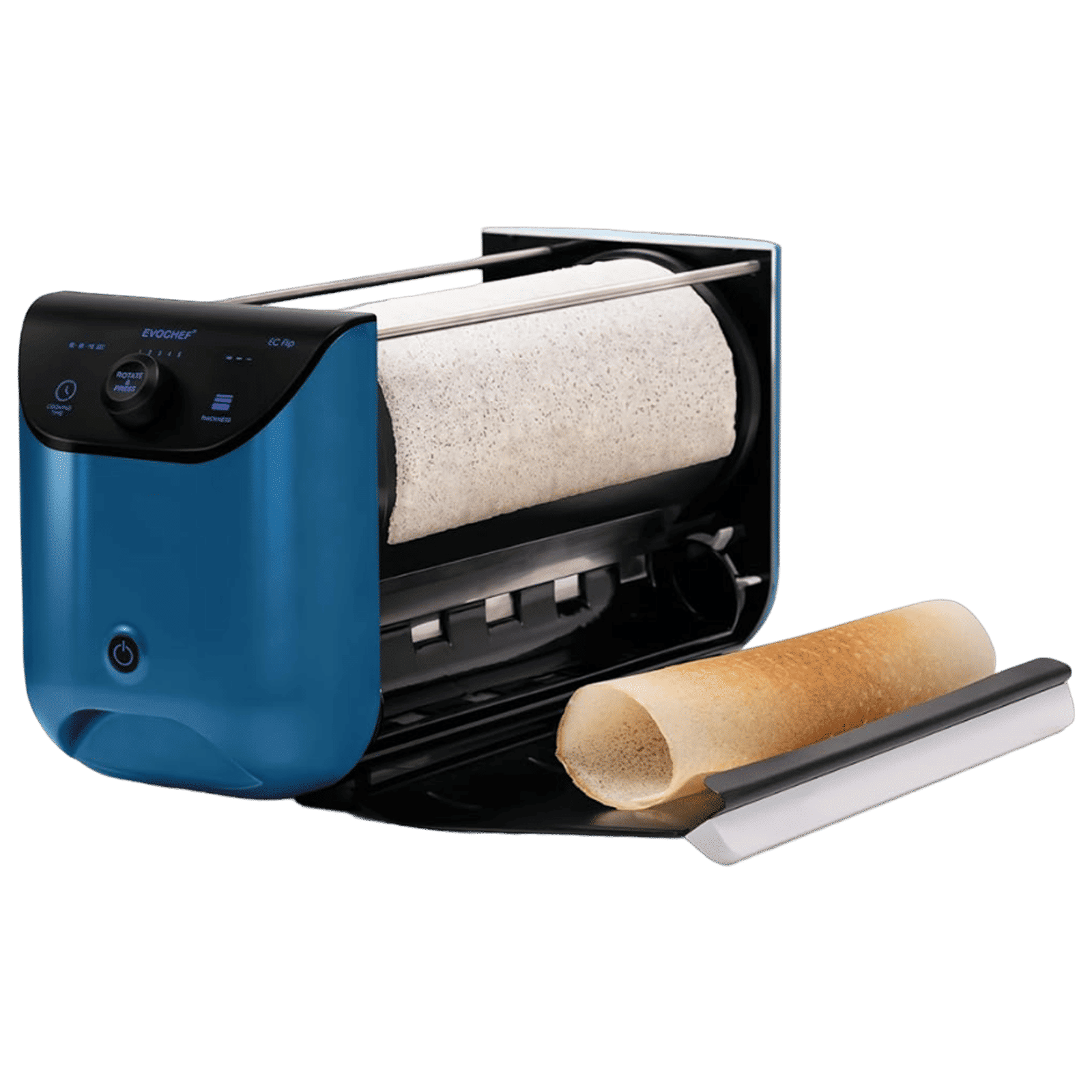 EVOCHEF EC Flip 1600W Dosa Maker (Touch Controls, Metallic Blue)_1