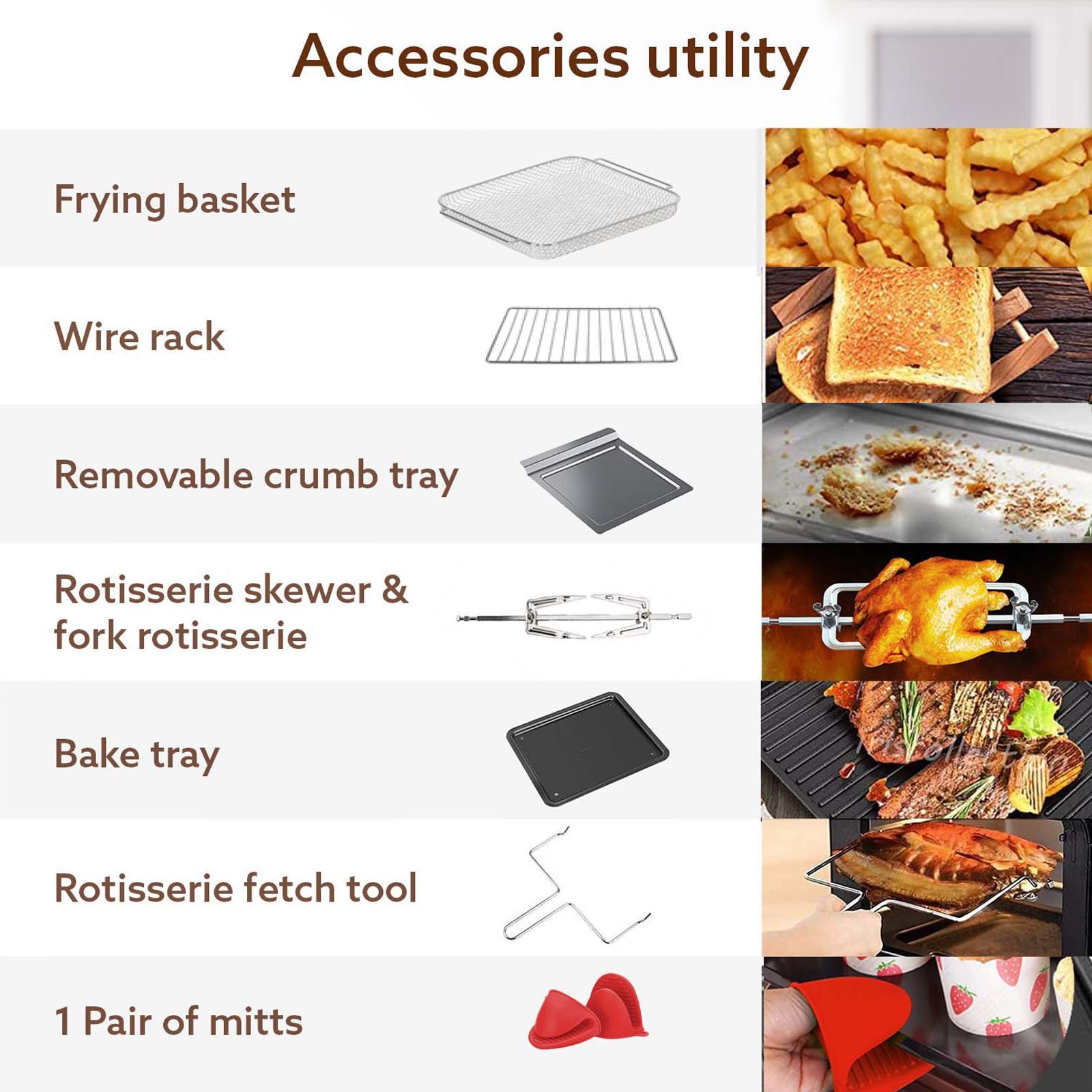 AGARO Regal 14L 1700 Watt Air Fryer with 360 Degree Hot Air Circulation Technology (Silver)_2