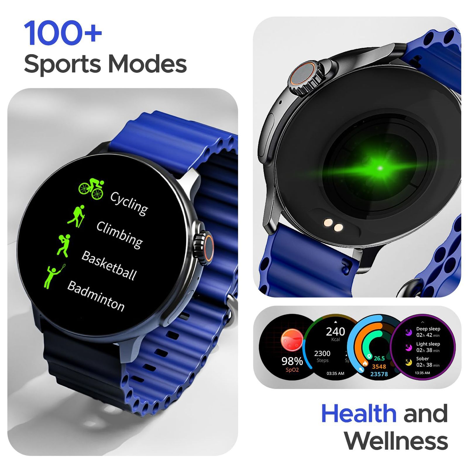 boAt Lunar Tigon Smartwatch with Bluetooth Calling (36.8mm AMOLED Display, IP67 Sweat Resistant, Deep Blue Strap)_5
