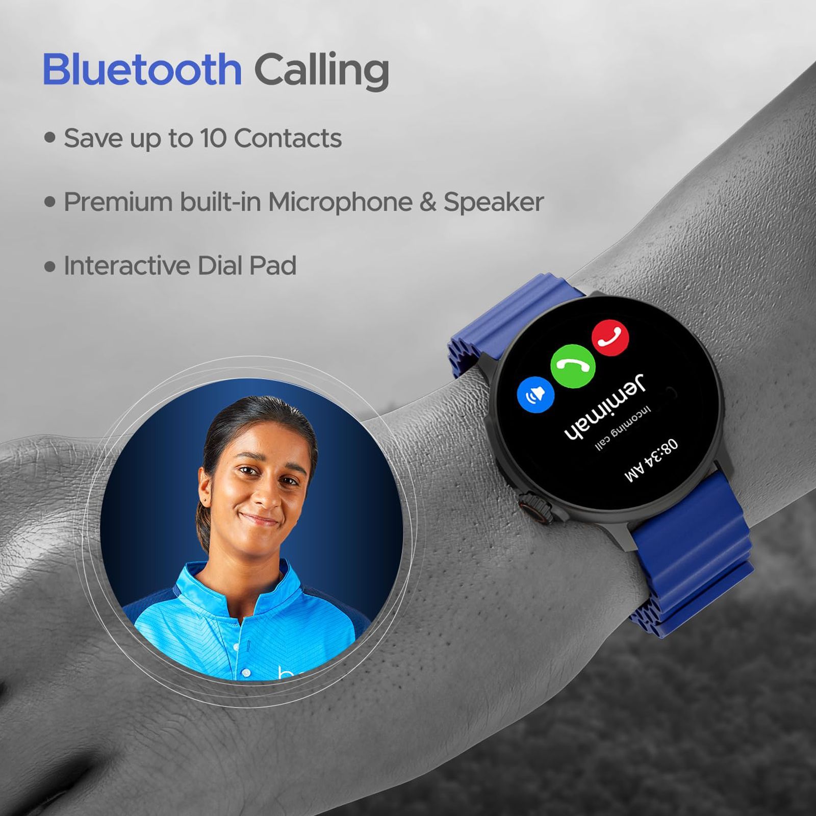 boAt Lunar Tigon Smartwatch with Bluetooth Calling (36.8mm AMOLED Display, IP67 Sweat Resistant, Deep Blue Strap)_6