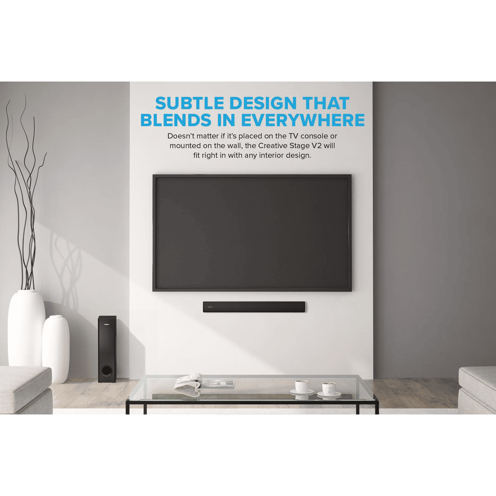 Creative Stage V2 160W Bluetooth Soundbar with Remote (Deep Thumping Bass, 2.1 Channel, Black)_6