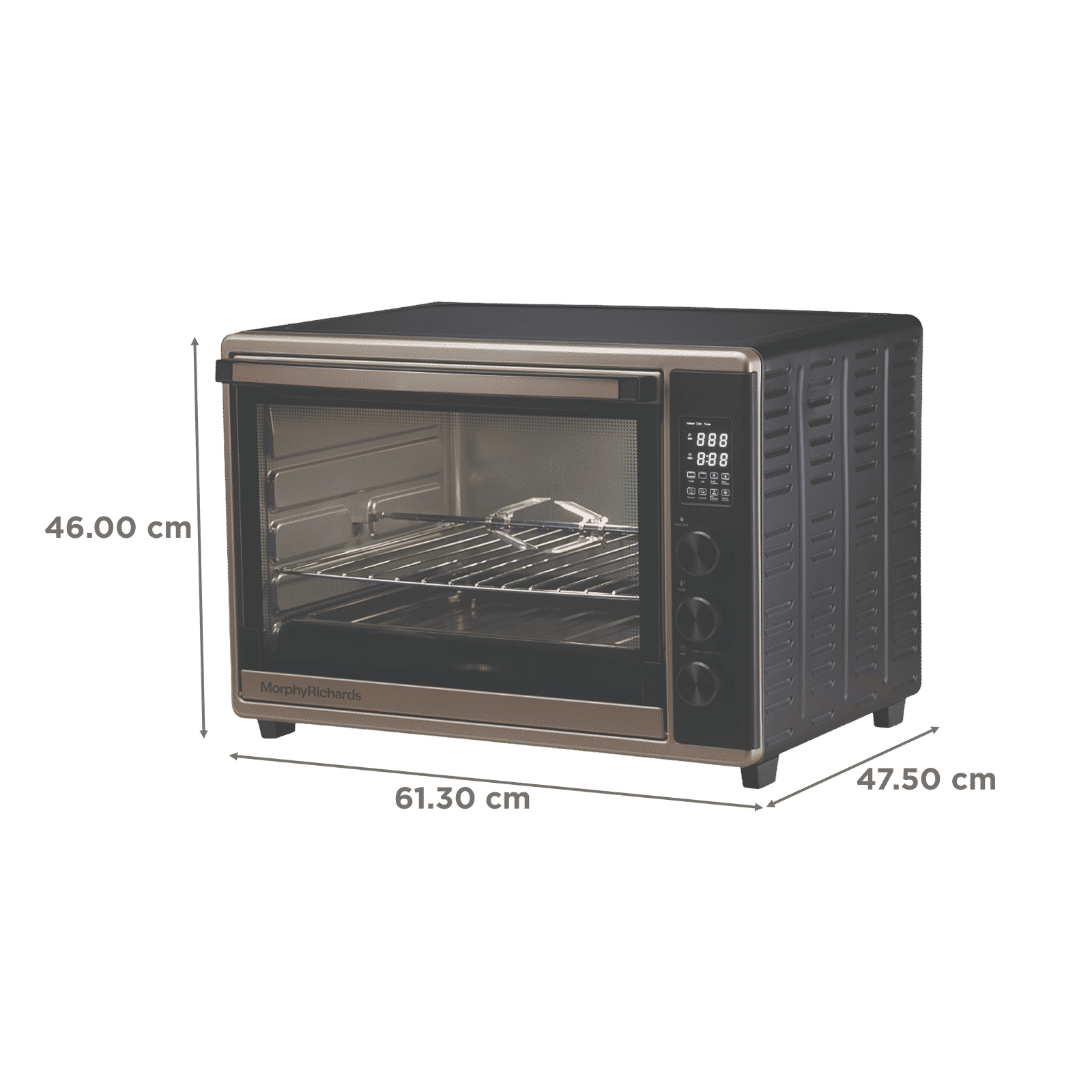morphy richards 52RCD Digi 52L Oven Toaster Grill with 8 Preset Menus (510061, Champagne Gold and Black) morphy richards 52RCD Digi 52L Oven Toaster Grill with 8 Preset Menus (510061, Champagne Gold and Black)_2