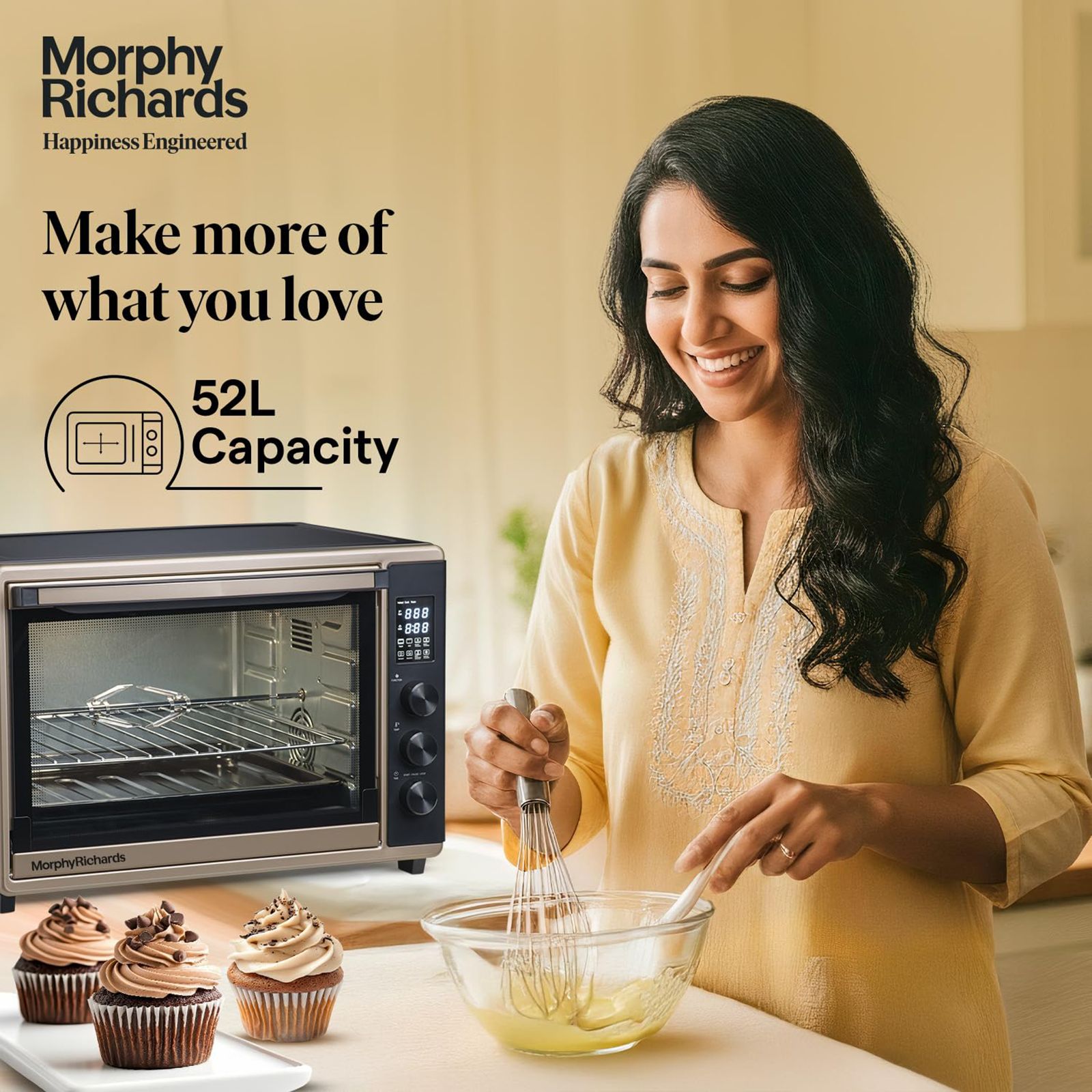 morphy richards 52RCD Digi 52L Oven Toaster Grill with 8 Preset Menus (510061, Champagne Gold and Black) morphy richards 52RCD Digi 52L Oven Toaster Grill with 8 Preset Menus (510061, Champagne Gold and Black)_7