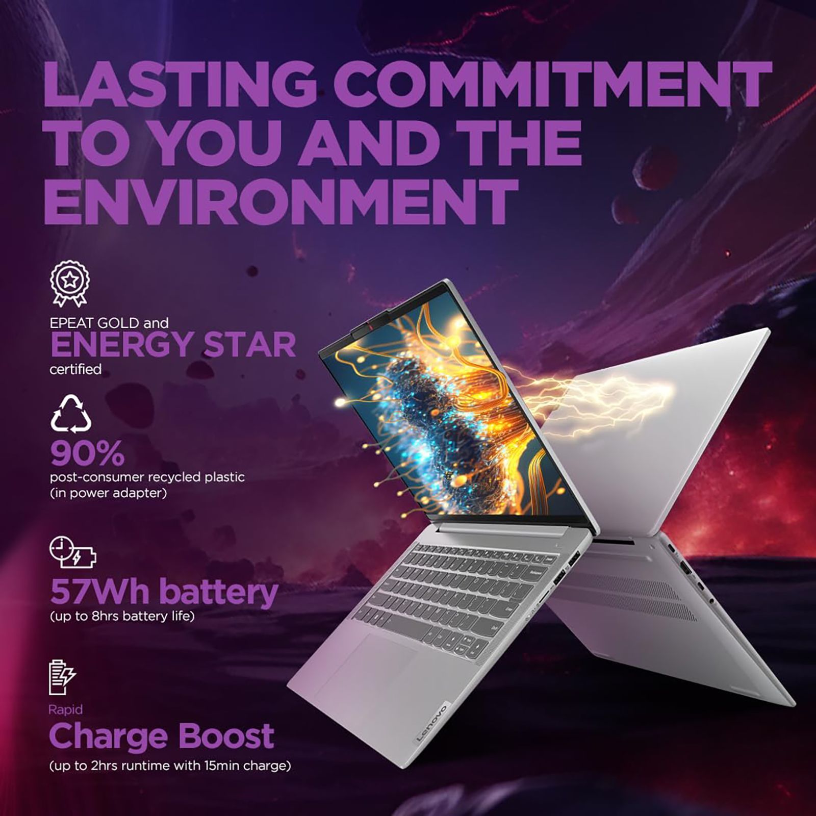 Lenovo IdeaPad Slim 5 14IMH9 Intel Core Ultra 5 Thin & Light Laptop (16GB, 1TB SSD, Windows 11 Home, 14 inch OLED Display, MS Office Home & Student 2021, Cloud Grey, 1.48 KG)_14